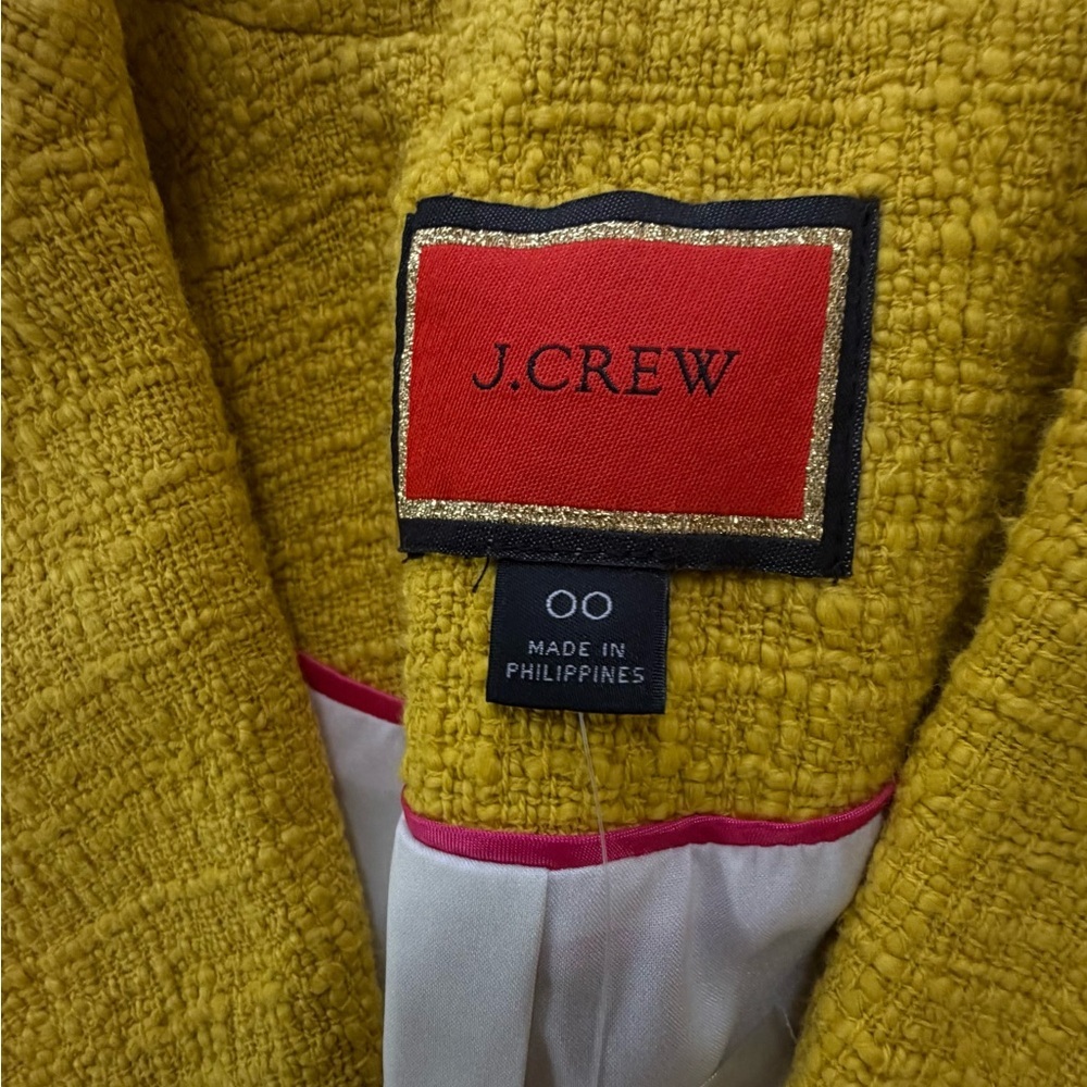 NWT J. CREW blazer and skirt Mustard Gold Textured Size 00​ - Picture 16 of 16